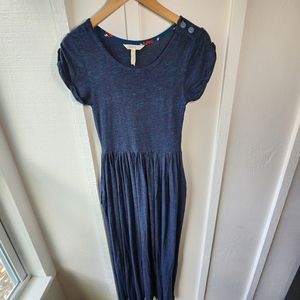 MATILDA JANE Deep Water A Line Maxi Dress Heathered Navy Blue Size Small